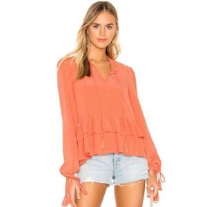 Tularosa Savannah Tassel Top Womens XS Coral